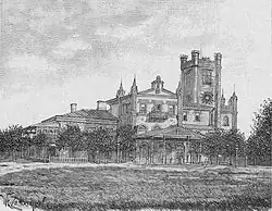 Дворец Тышкевичей примерно в 1873–1879 годах