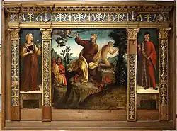 Жертвоприношение Исаака с двумя донаторами. Либерале да Верона (зал № 16)