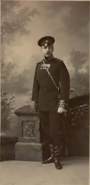 Поручик граф Николай Иванович Татищев. Лист из альбома "Лейб-гвардии Преображенский полк 1882-1891".