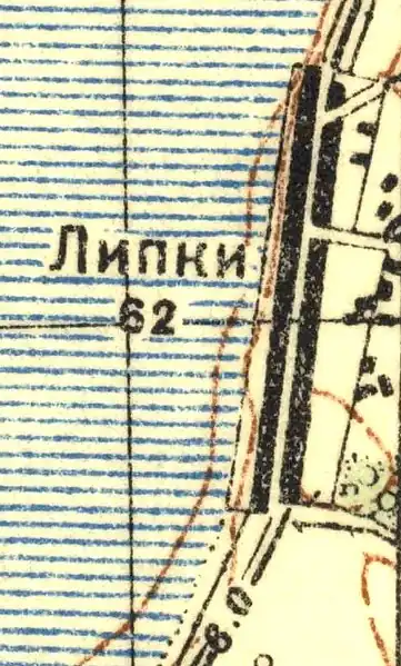 План деревни Липки. 1937 год