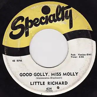 Обложка сингла Литла Ричарда «Good Golly Miss Molly» (1958)
