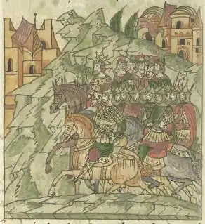 Князья идут в поход.