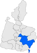 Расположение муниципалитета на карте провинции