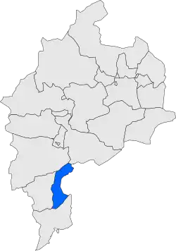 Расположение муниципалитета на карте провинции