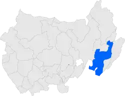 Расположение муниципалитета на карте провинции