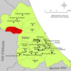 Расположение муниципалитета Барич на карте провинции