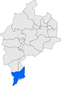 Расположение муниципалитета на карте провинции
