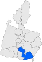 Расположение муниципалитета на карте провинции