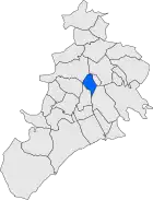 Расположение муниципалитета на карте провинции