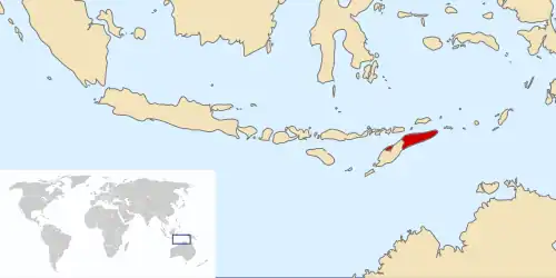 Восточный Тимор на карте