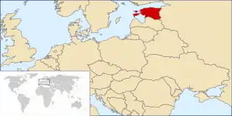 Эстония на карте мира