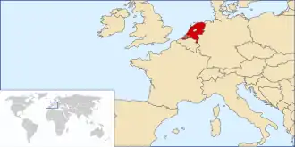 Нидерланды на карте мира