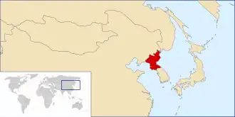 КНДР на карте мира