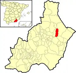 Расположение муниципалитета Сурхена на карте провинции