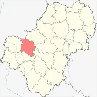 Барятинский район на карте