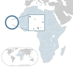 Кабо-Верде на карте Африки