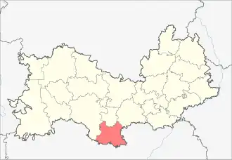 Инсарский район на карте