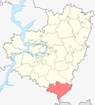 Большечерниговский район на карте