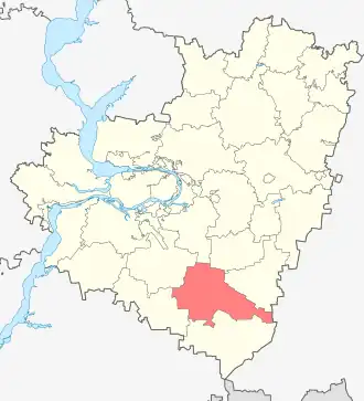 Большеглушицкий район на карте