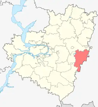 Борский район на карте