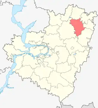 Исаклинский район на карте