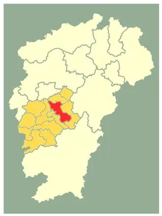 Цзишуй на карте