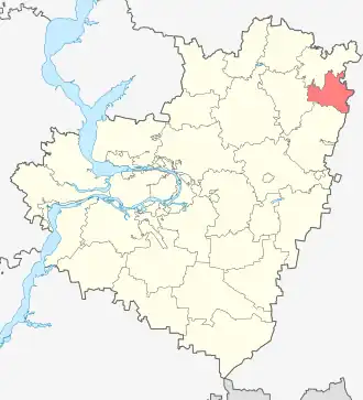 Камышлинский район на карте