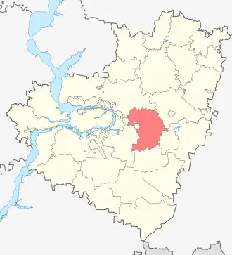 Кинельский район на карте