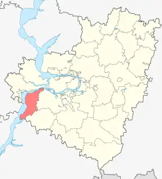 Приволжский район на карте