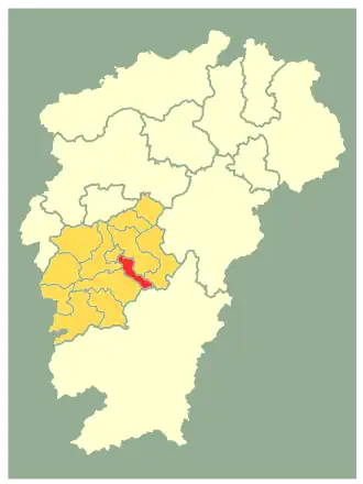 Цинъюань на карте