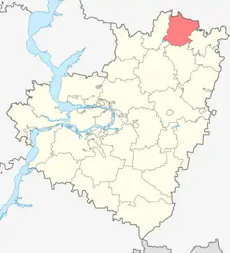 Шенталинский район на карте