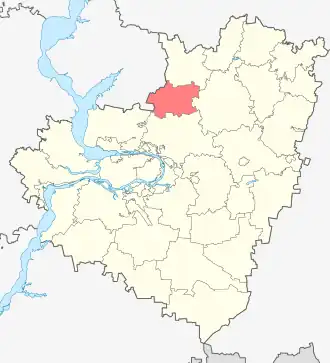 Елховский район на карте