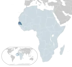 Сенегал на карте Африки