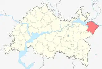 Актанышский район на карте