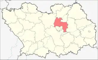 Бессоновский район на карте