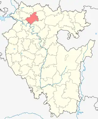 Бураевский район на карте