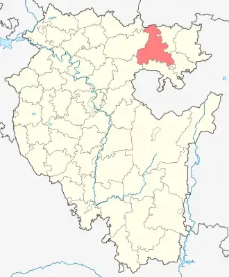 Дуванский район на карте