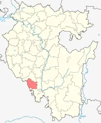 Фёдоровский район на карте