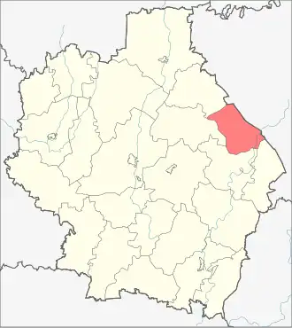 Гавриловский район на карте