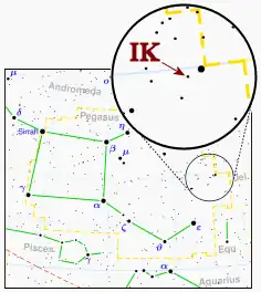 Местоположение в созвездии