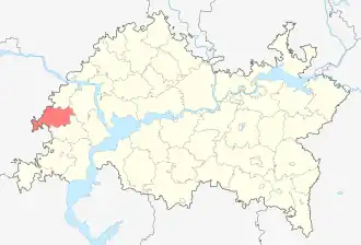 Кайбицкий район на карте