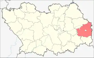 Кузнецкий район на карте