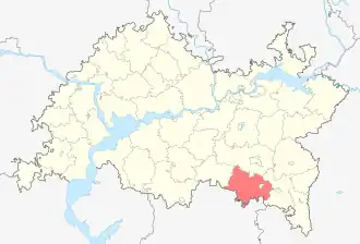 Лениногорский район на карте