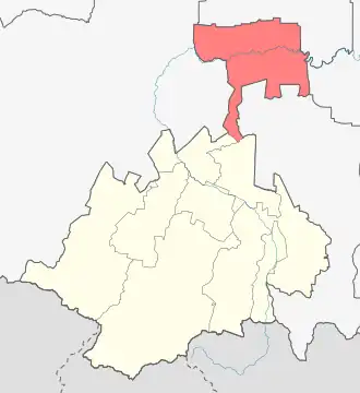 Моздокский район на карте