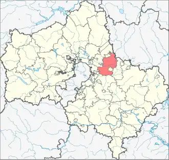 Ногинский район на карте