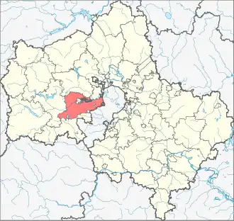 Одинцовский район на карте