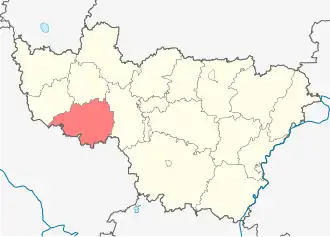 Петушинский район на карте