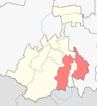 Пригородный район на карте