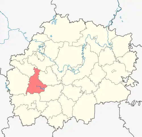 Пронский район на карте