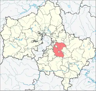 город РаменскоеРаменский муниципальный округ на карте